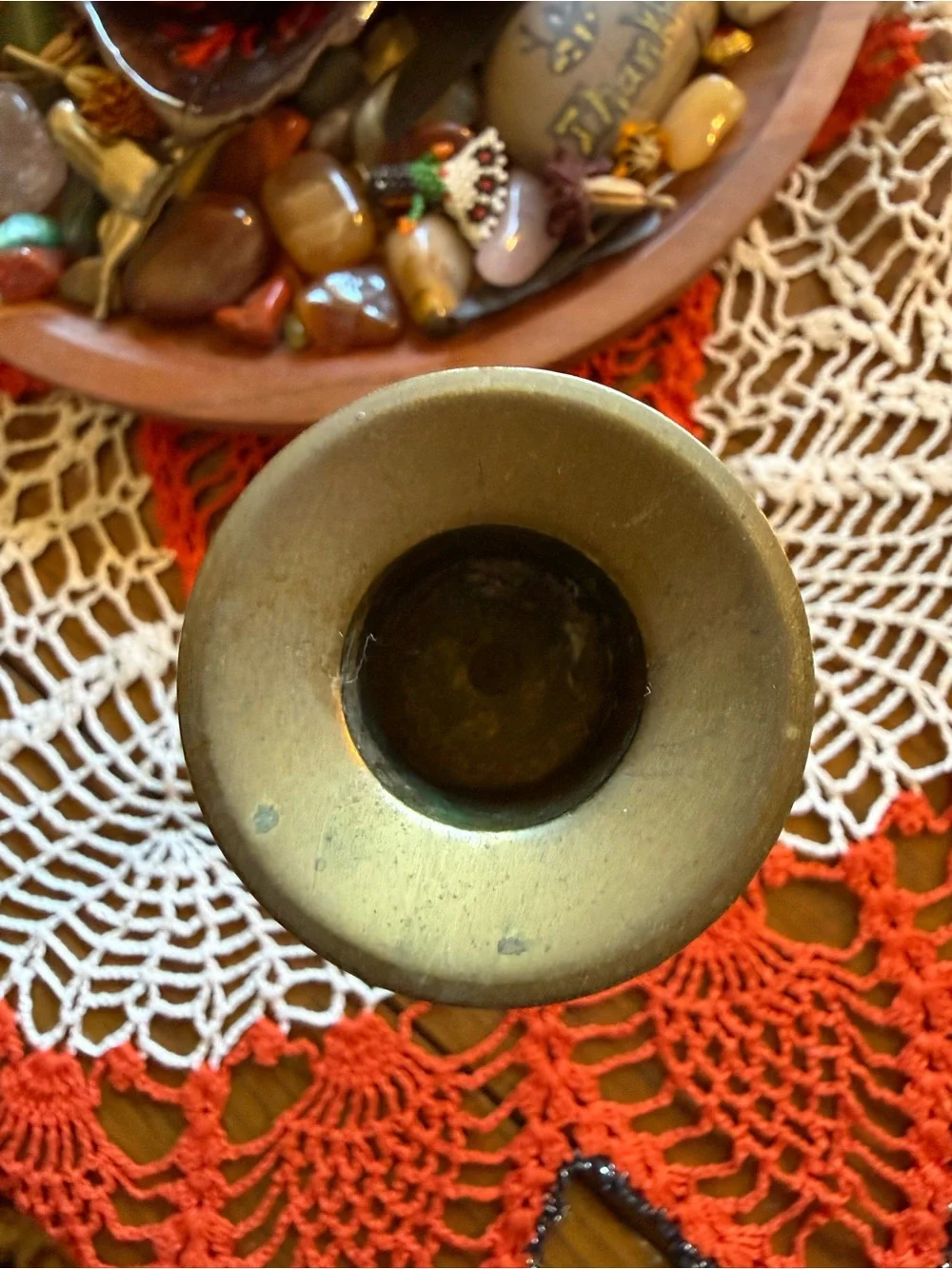 Vintage Brass Candlestick Holder 8” Square Footed Base Patina